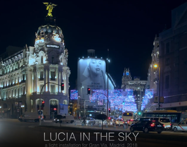 Lucia in the Sky 公共燈光藝術裝置